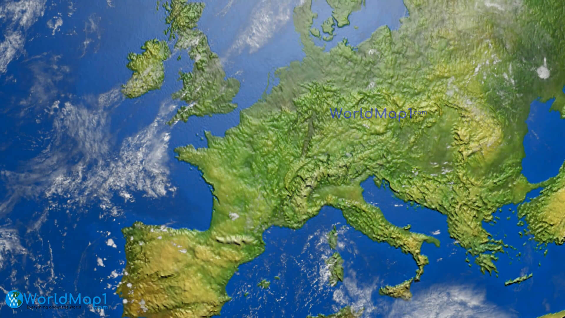 Green Europe Map